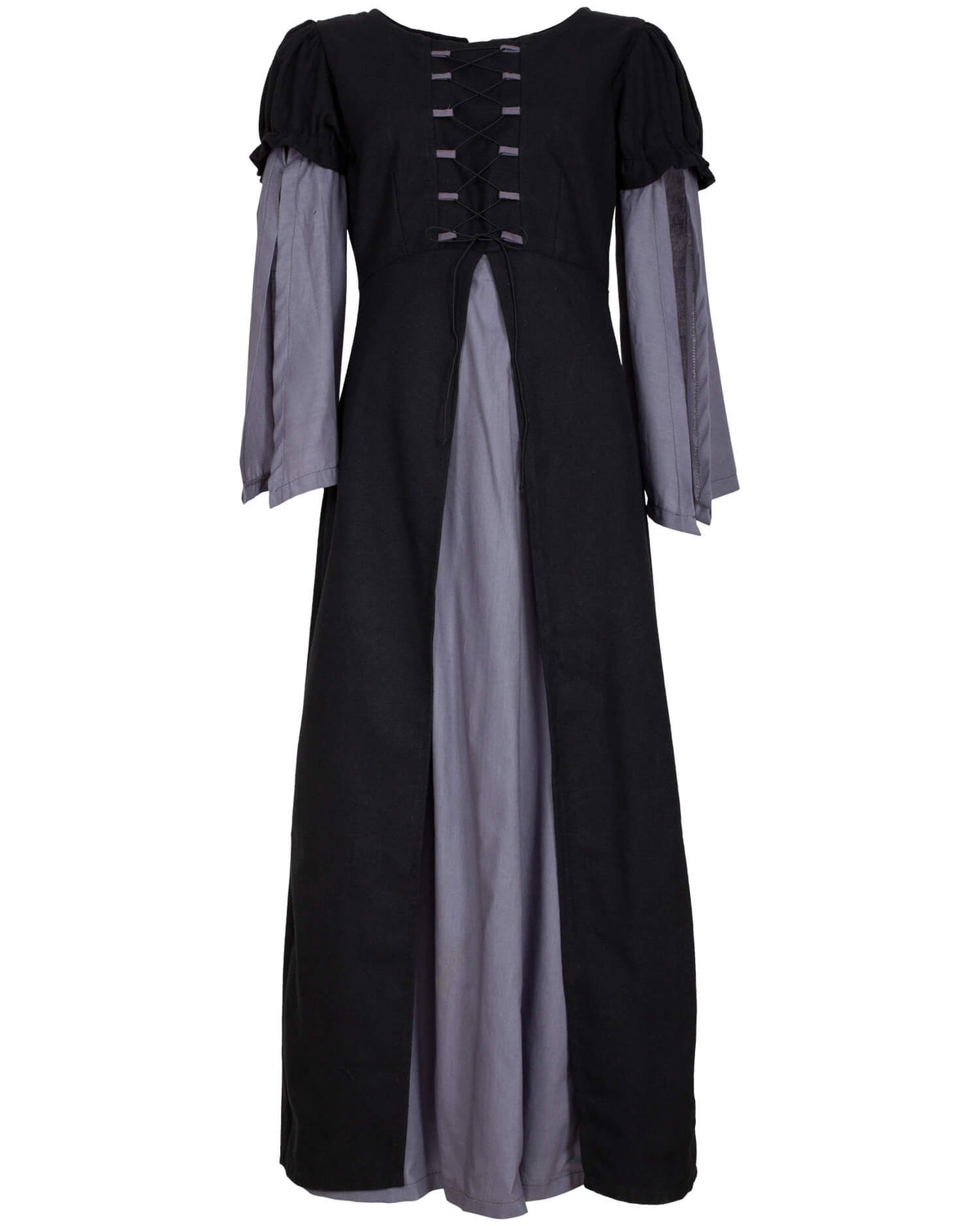 Vestido medieval en algodón modelo Loreley, color negro