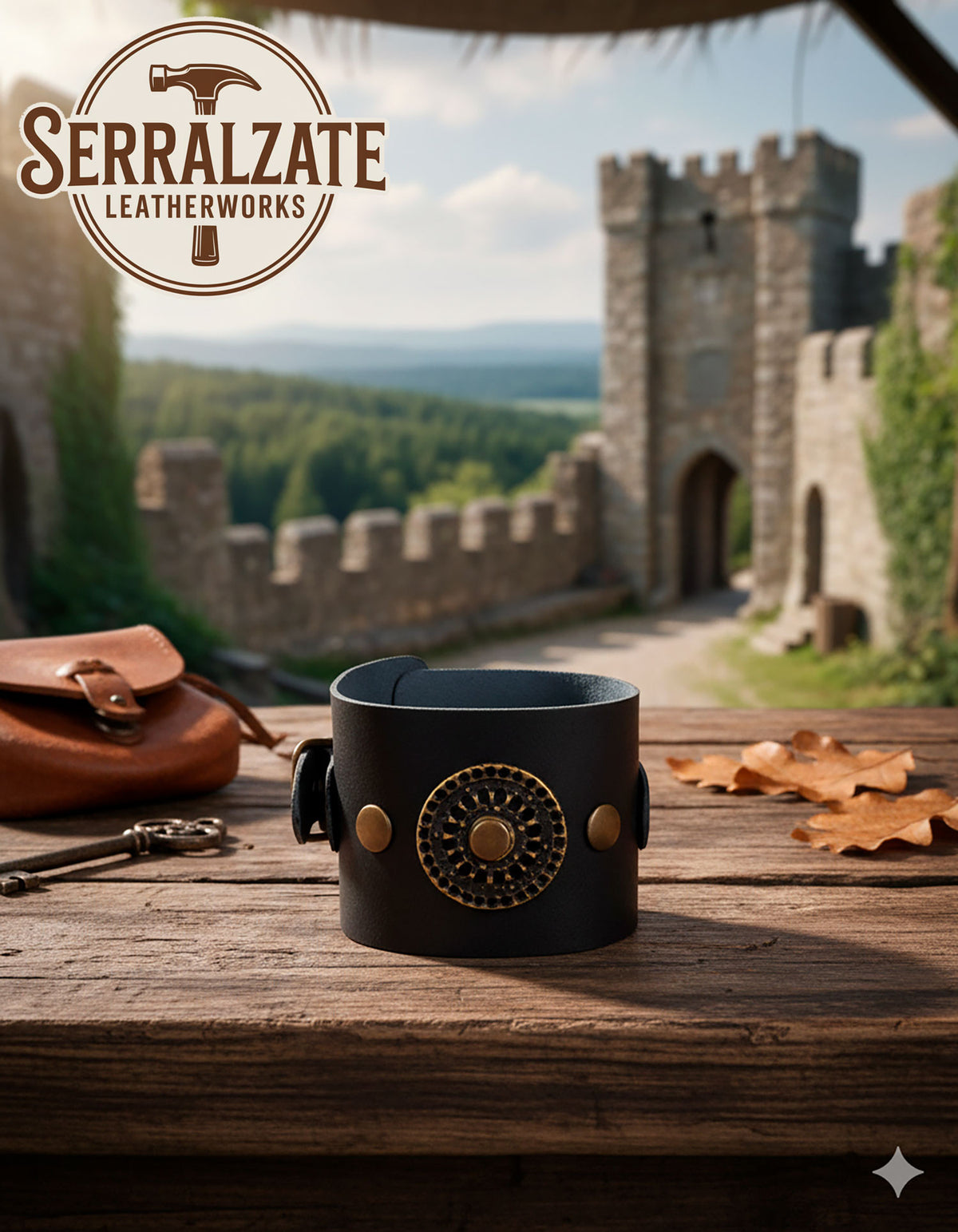 Brazalete Medieval Buscador, 1 unidad - Negro