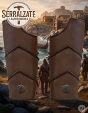 Grebas legionario romano en cuero marrón