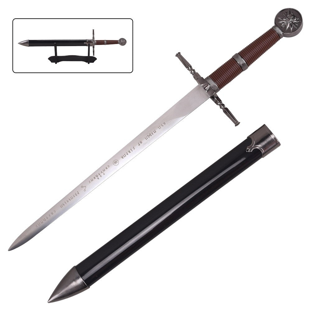 Mini espada Geralt de Rivia Witcher 3 coleccionable con soporte