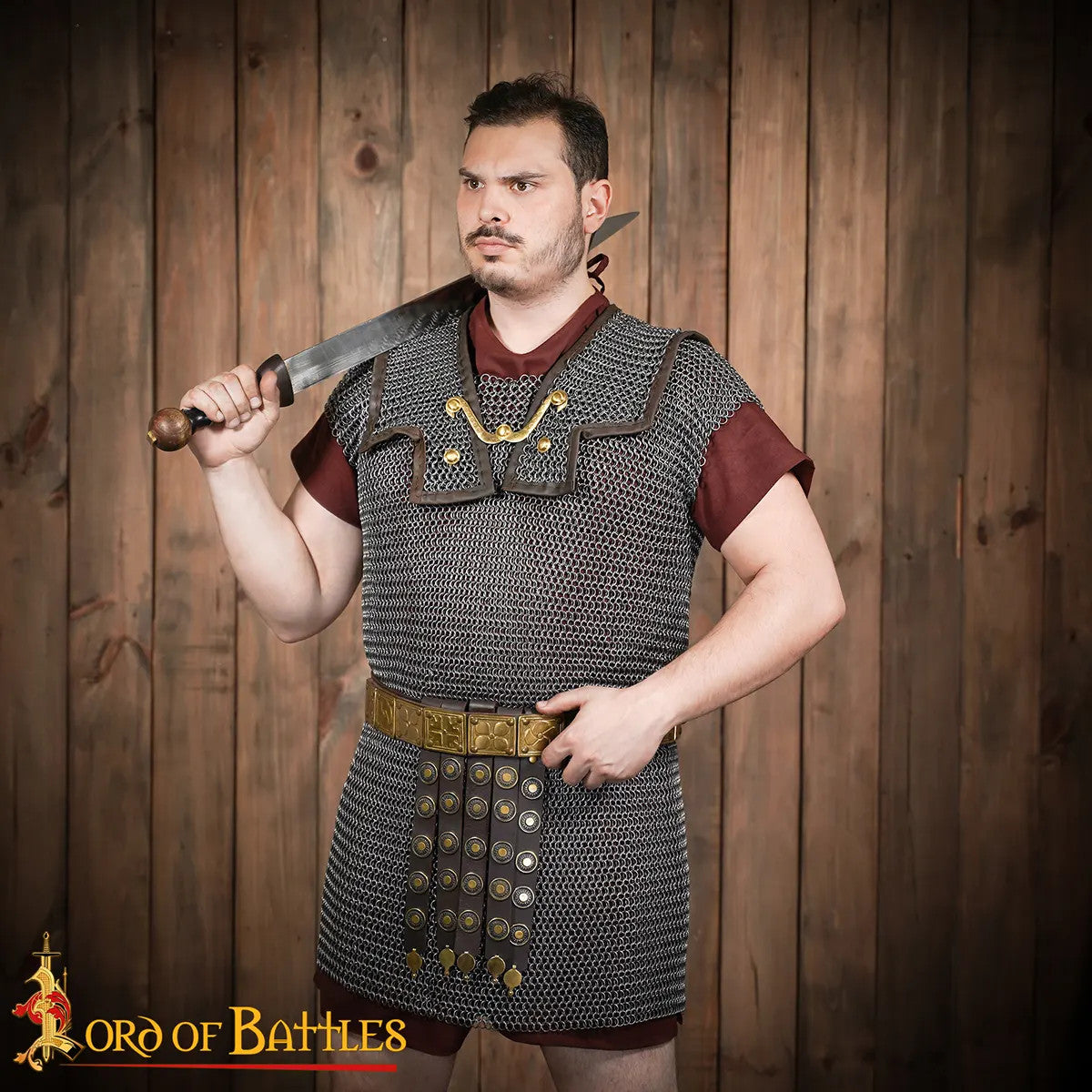 Cota de malla Lorica Hamata romana acero 9mm