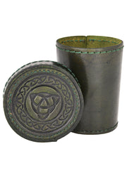 Cubilete para Dados, Cuero Verde Medieval
