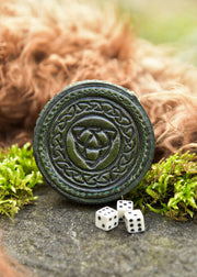 Cubilete para Dados, Cuero Verde Medieval