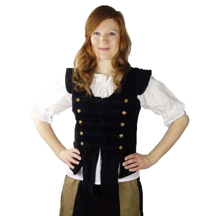 Chaleco pirata de Capitana Adaliz, negro