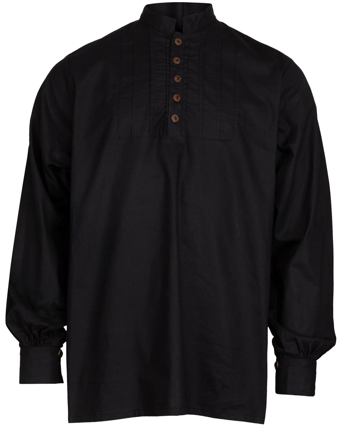 Camisa medieval algodón modelo Lucious, color negro
