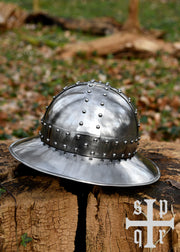 Casco medieval Kettle siglo XIV acero (1,6 mm.)