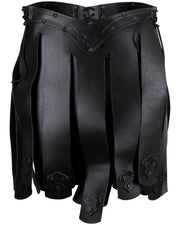 Falda medieval cuero modelo Lilith, color negro