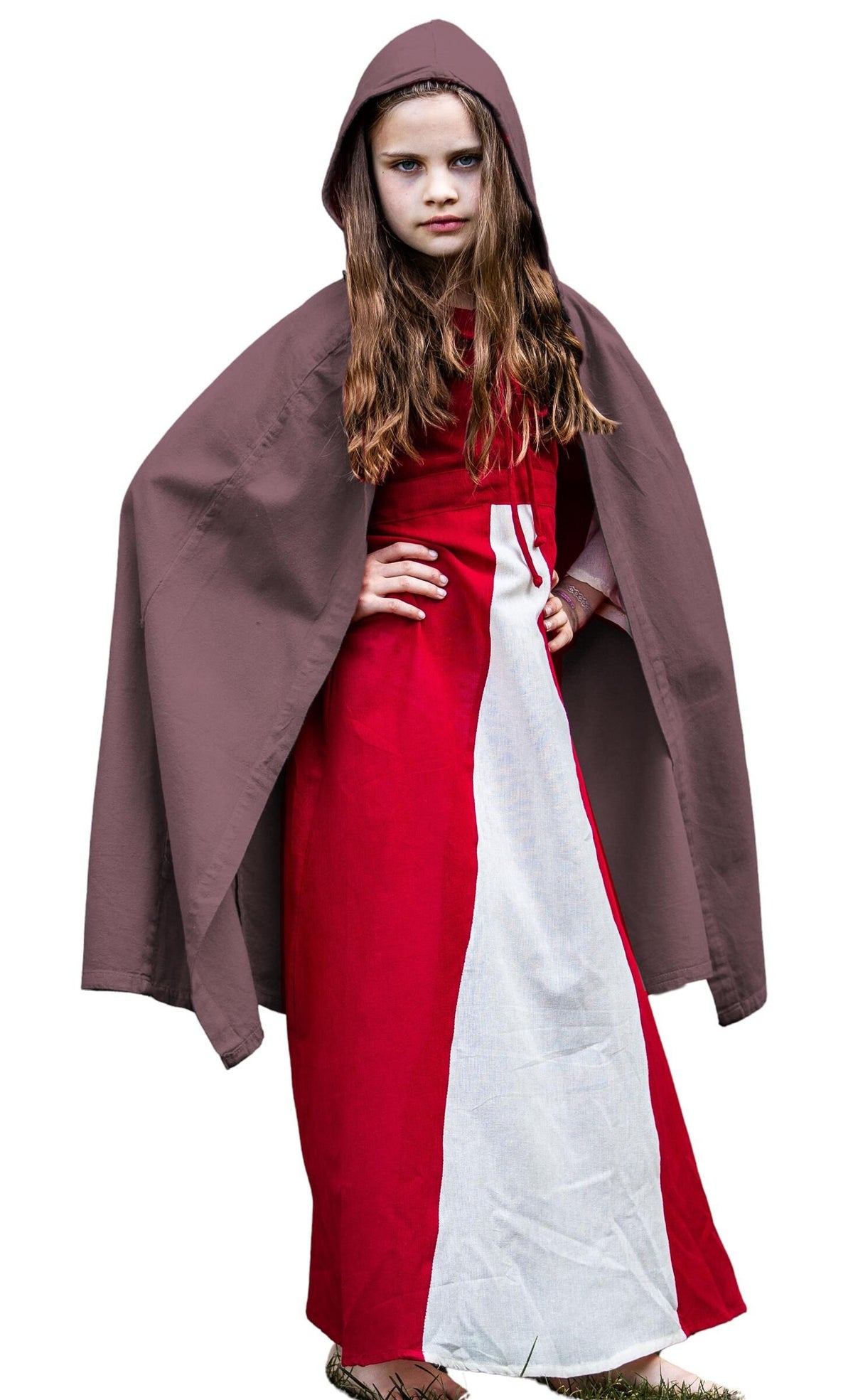 Capa Medieval para niños con capucha